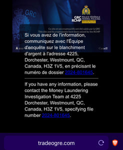 It’s official TradeOgre busted by Canada