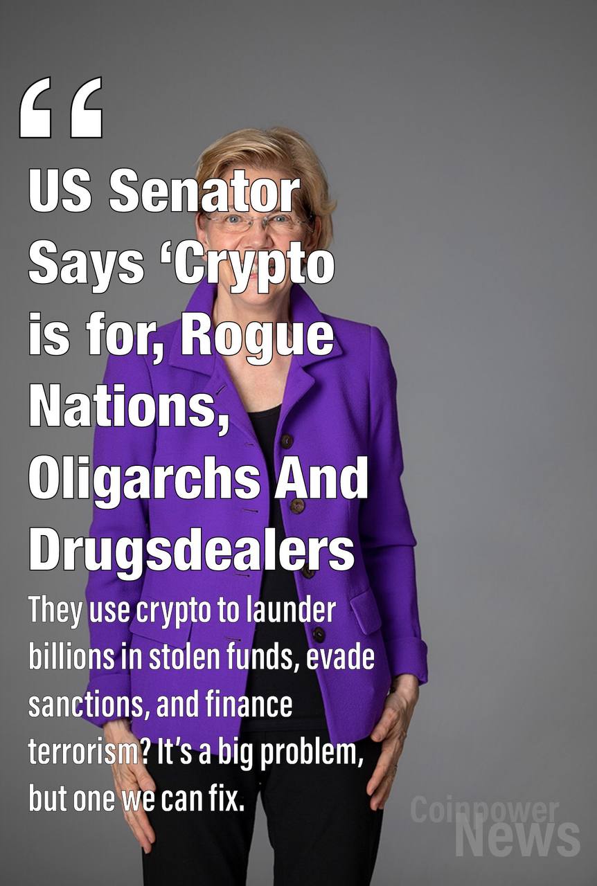 Elizabeth Warren Claims Drug Lords and ‘Rogue Nations’ Using Crypto To Launder Money