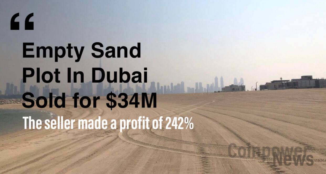 Empty sand plot in Dubai sold for a record $34M